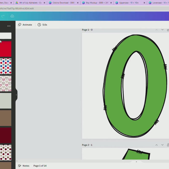 Doodle Alphabet PNG:  Frame Letters, Hand Drawn Font (Digital File)