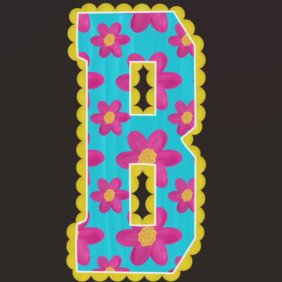 Floral Doodle Alpha Set, Alphabet Letters: Summer PNG Clipart, Commercial Use