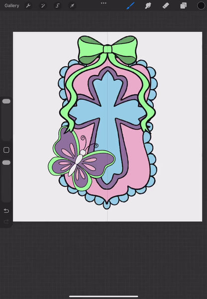 Christian Easter Bunny Brush Stamps: Faith Based, Commercial Use (Digital Download)