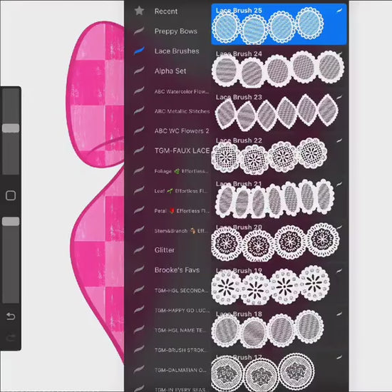 Lace  Brush Set: Hand-Drawn Digital Design Bundle