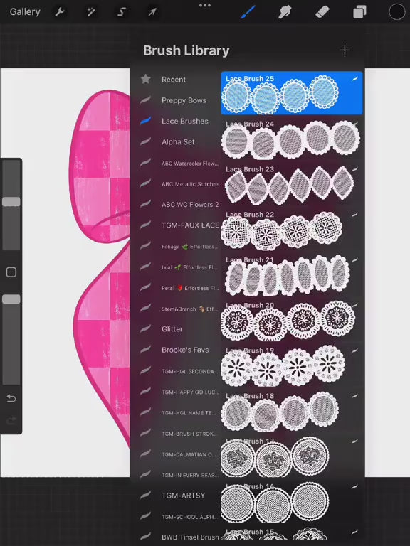 Lace  Brush Set: Hand-Drawn Digital Design Bundle