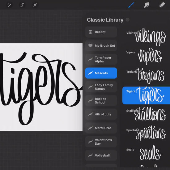 Hand Lettered Mascot  Stamps, School Spirit, Preppy PNG