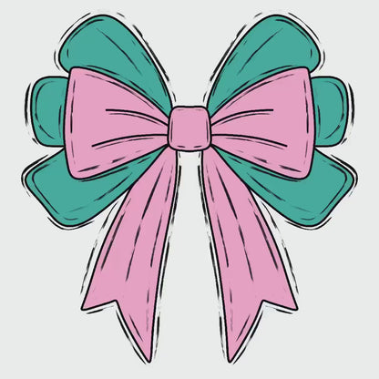 Coquette Volleyball Bow PNG: Hand Drawn Shirt Design (Digital File)