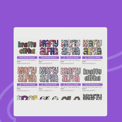 Cheetah Print Doodle Alphabet Letters: PNG Clipart (Commercial Use)