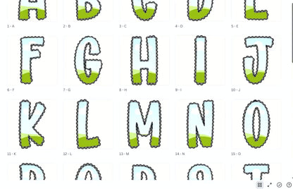 Lace Alpha  Frames: Doodle Letter Alphabet Set PNG