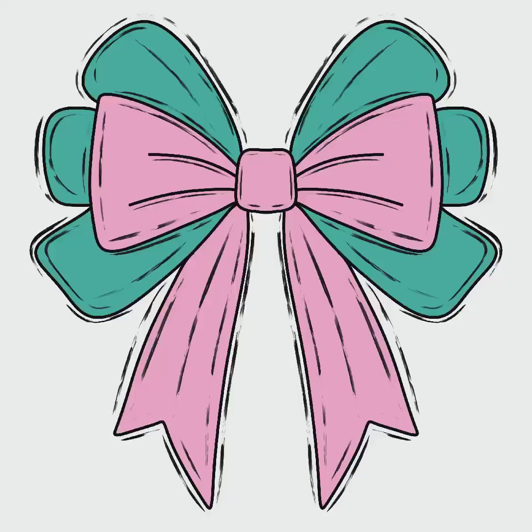 Checkered Volleyball Bow PNG: Coquette Shirt Design (Digital File)
