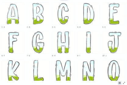 Hand Drawn Alphabet Sublimation Letters:  Frame, Commercial Use