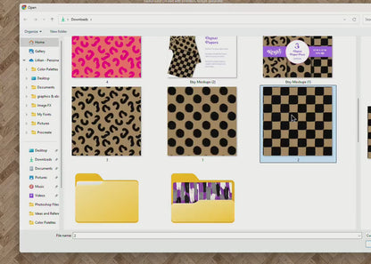 Checkered Leopard Print Seamless Pattern: Scrapbook Paper (Digital Download, 12x12 in, 3-Pack)