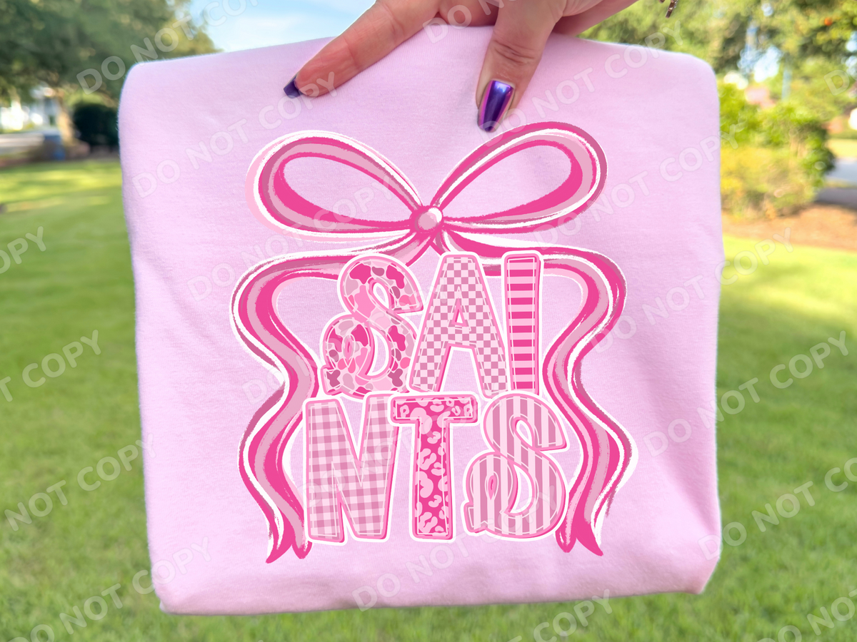 Pink Camo Saints Mascot