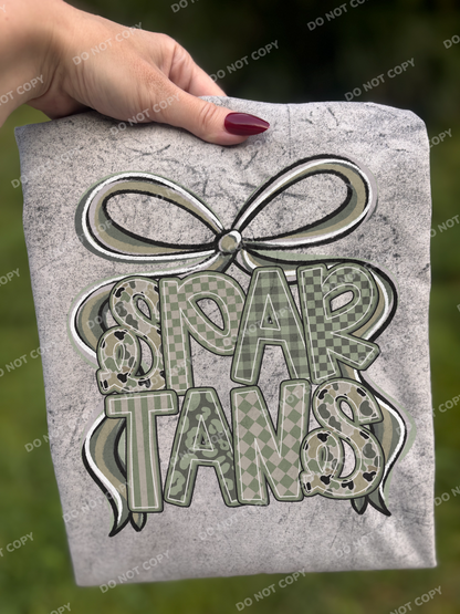 Preppy Camo Spartans Mascot