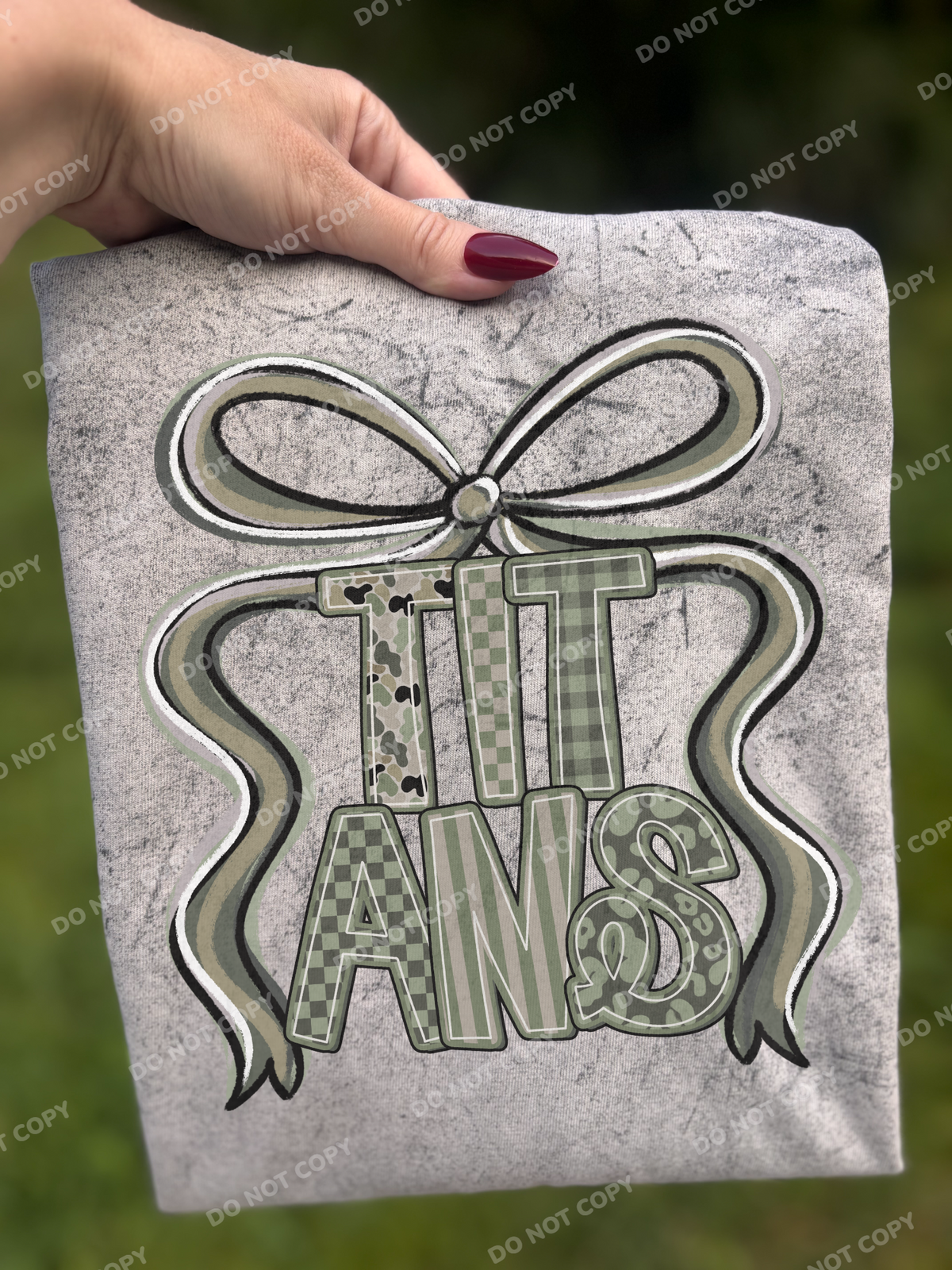 Preppy Camo Titans Mascot